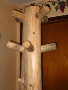 Log Coat Rack