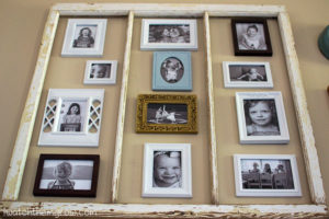 Old Window Frame Photo Collage