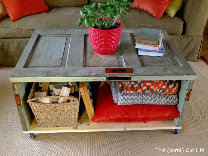 Old door coffee table