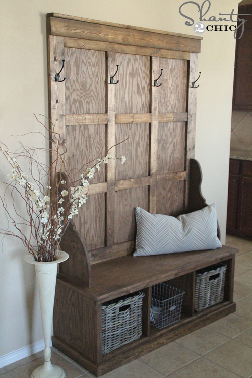 DIY Entryway Bench With Shoe Storage - DIY Huntress