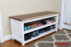 Two-shelf Entryway Bench