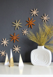 clothespin snowflake wall art