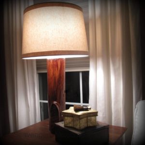 log desk lamp