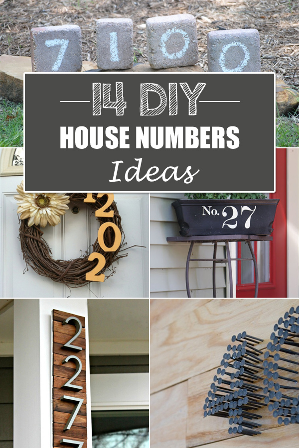 14 Creative DIY House Numbers Ideas