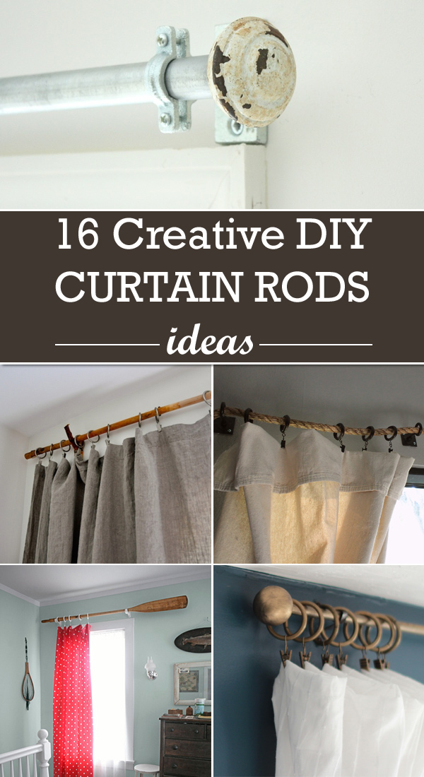 16 Creative DIY Curtain Rods Ideas