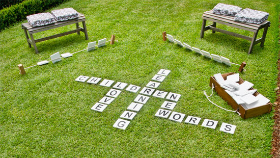 awesome outdoor scrabble board