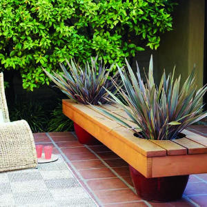 modern planter bench