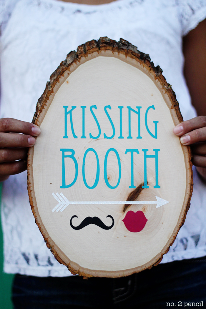 Rustic Kissing Booth Sign