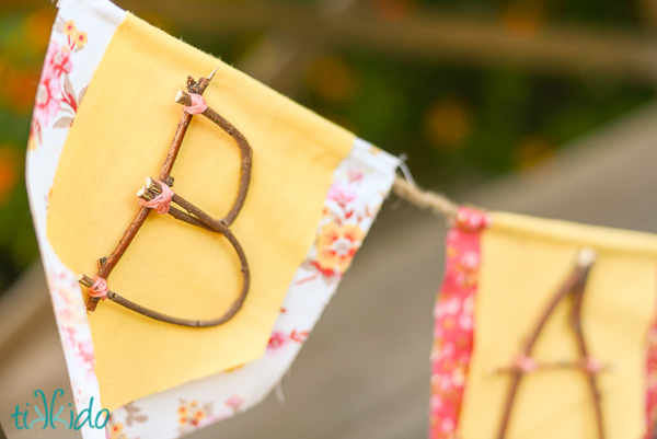 Rustic Letters out of Sticks and Branches