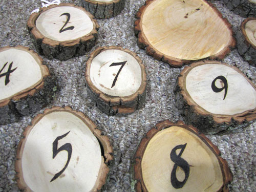 Rustic Table Numbers