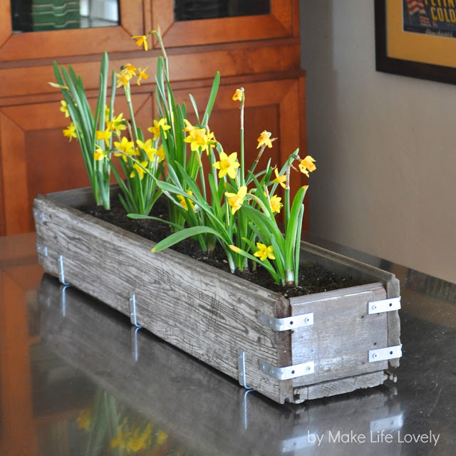 Rustic Wood Planter Box