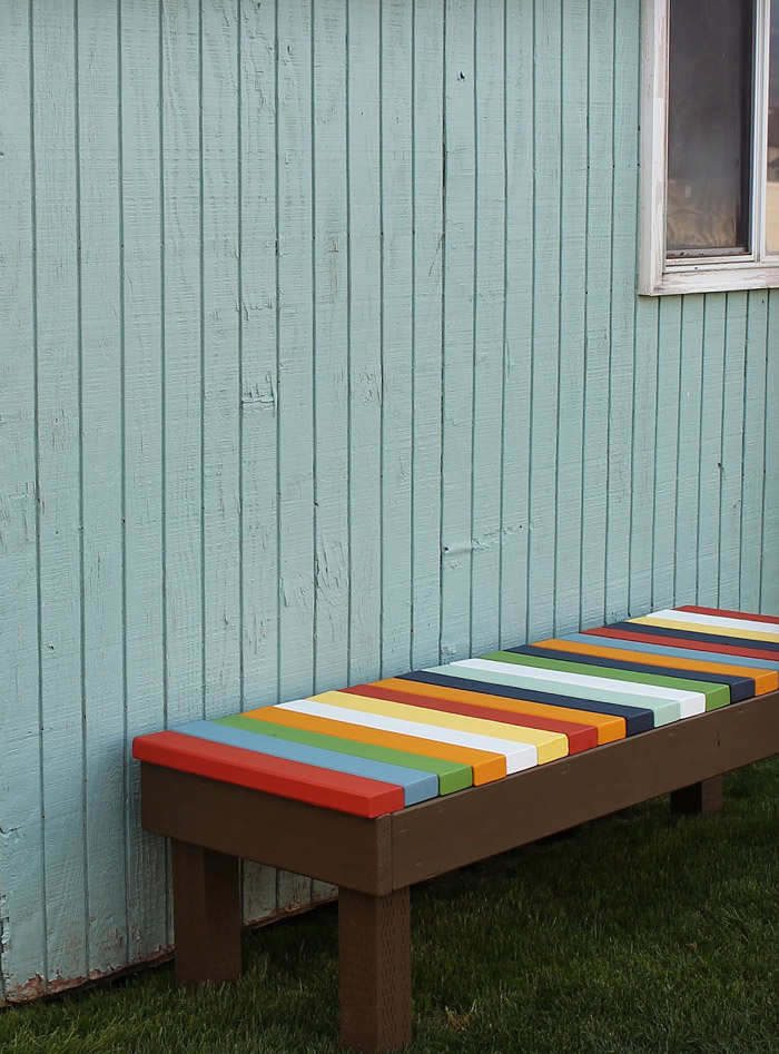 colorful bench