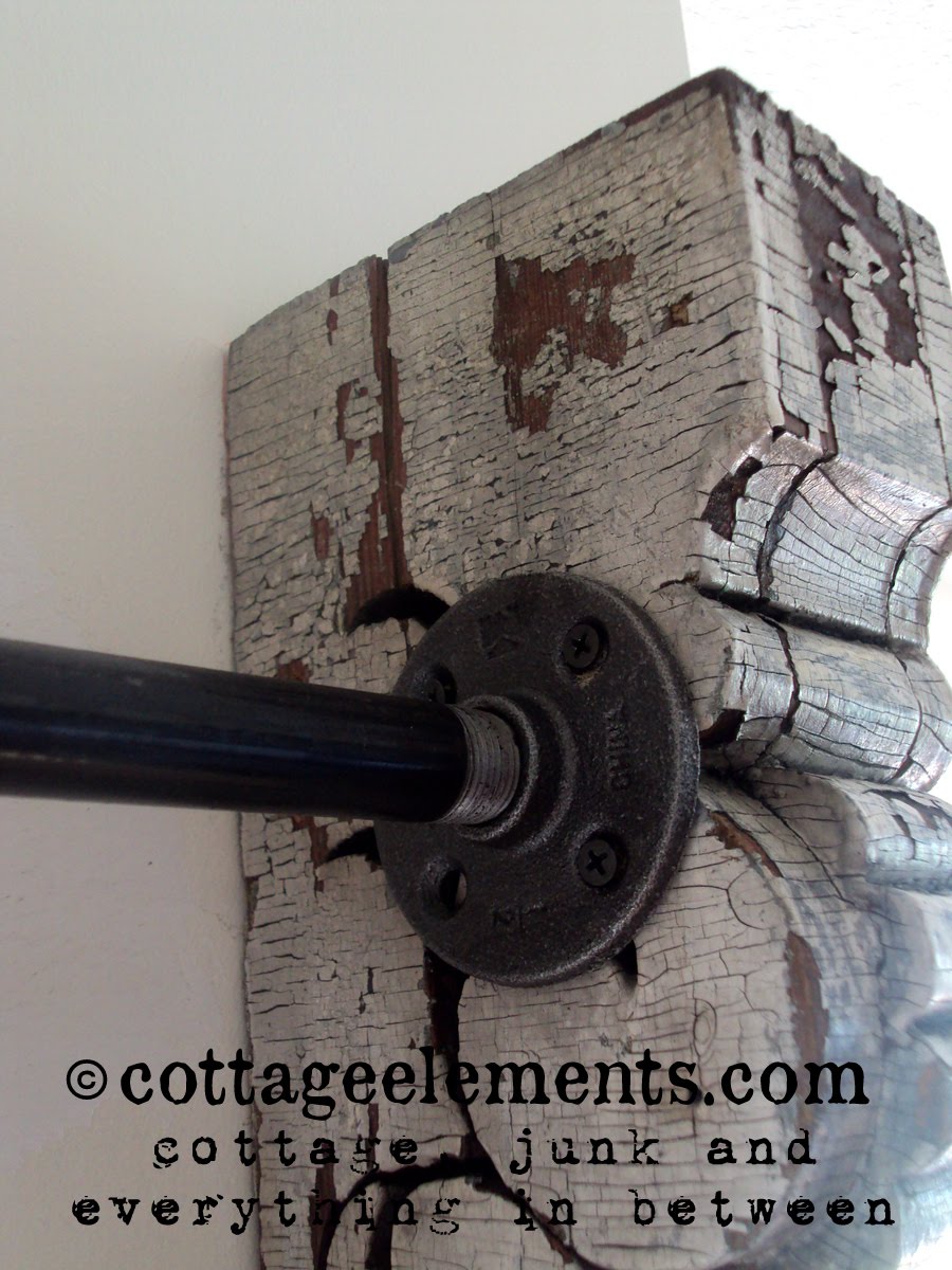 industrial curtain rod with corbels