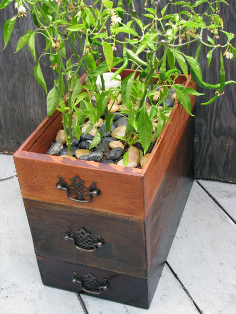 planter from dresser drawers