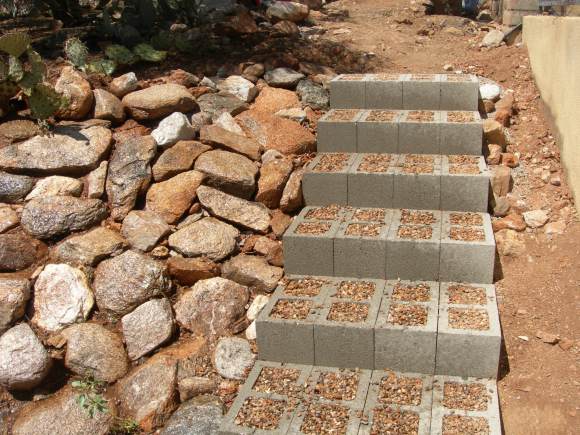 Concrete Block Stairs