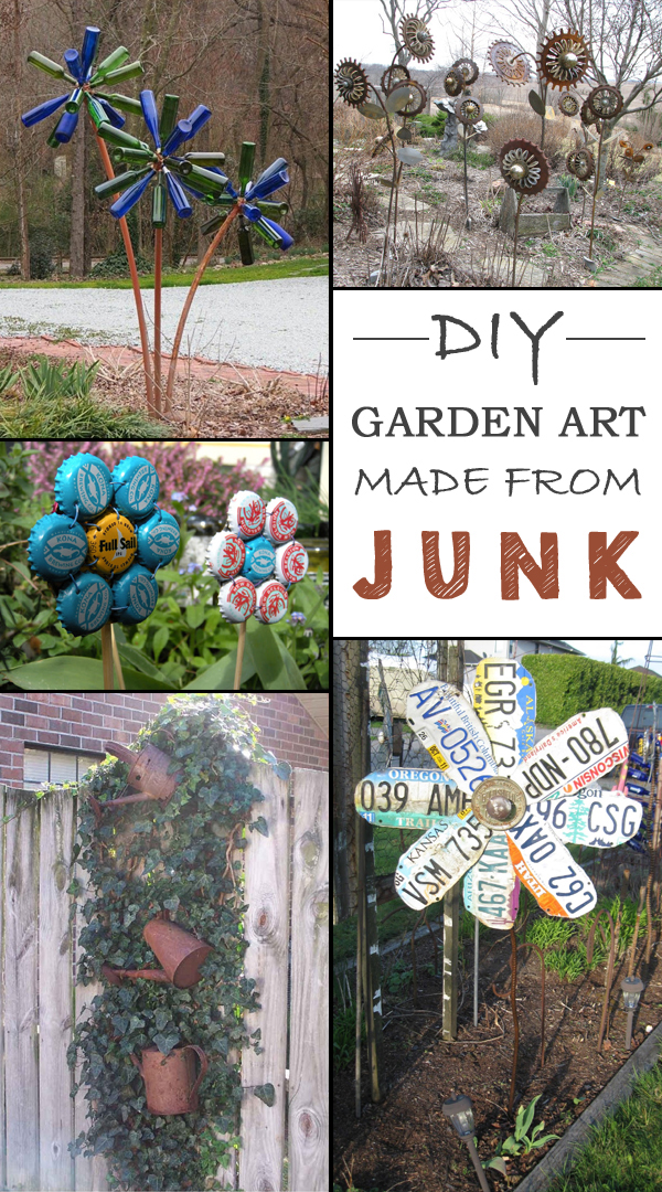 How To Create Unique Garden Art From Junk