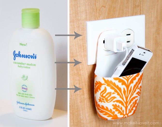 Lotion Bottle into a Cellphone Holder