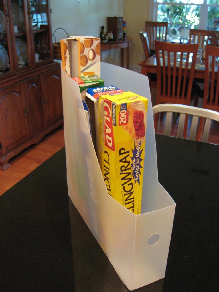 Magazine Holder To Store Kitchen Supplies