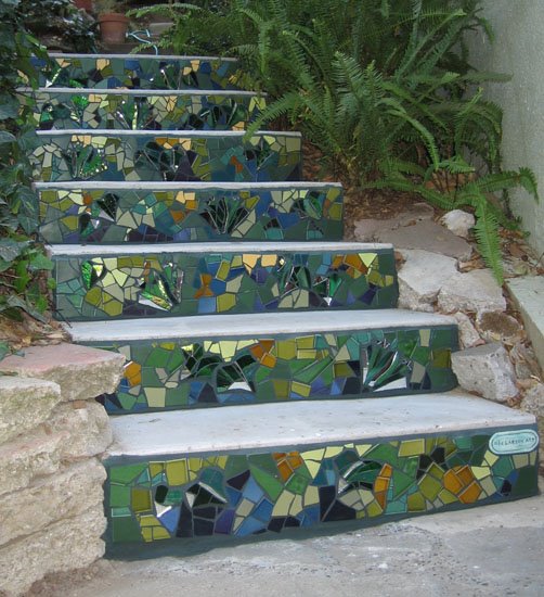 Mosaic Garden Stairs