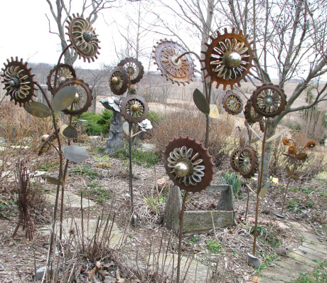 12 Ideas How To Create Unique Garden Art From Junk