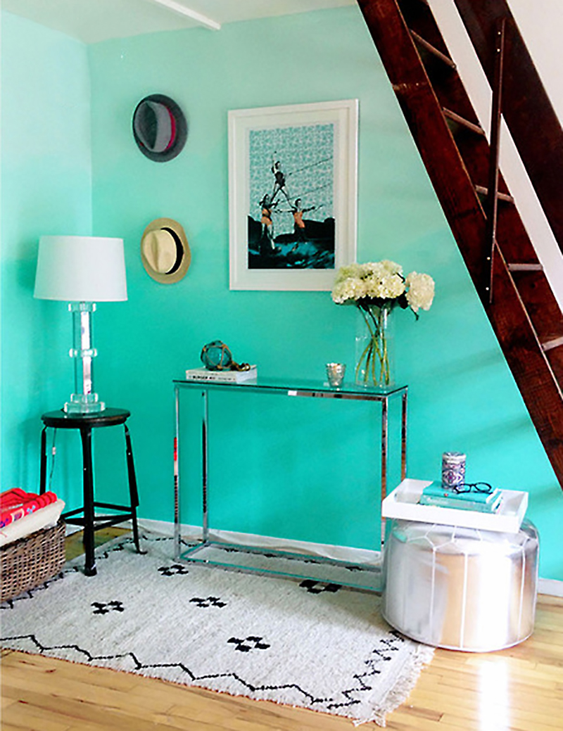 Turquoise Ombre Wall