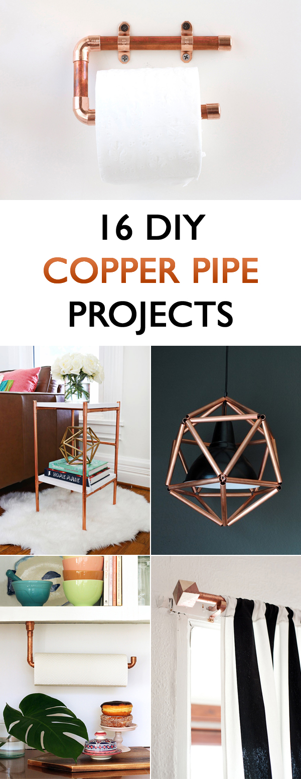 DIY  Suspended Copper Pipe Paper Towel Holder - Squirrelly Minds