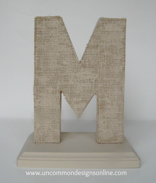 Burlap Covered Letters