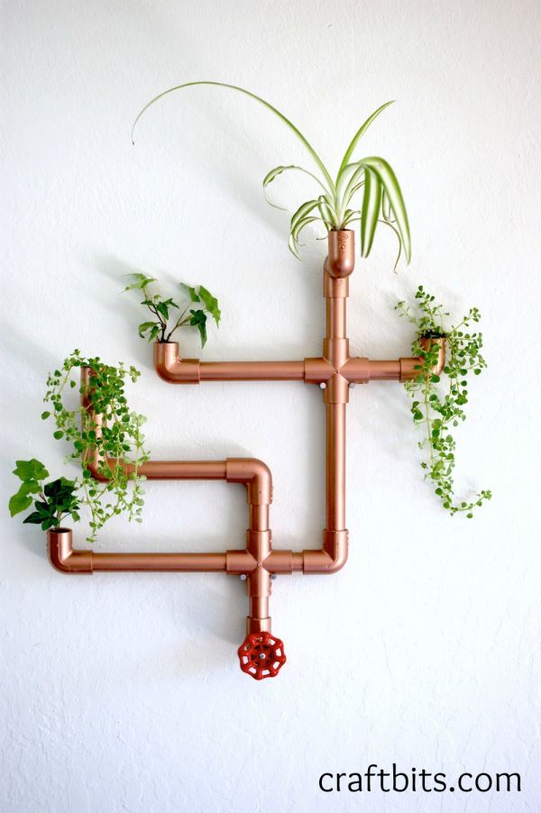 Copper PVC Wall Planter