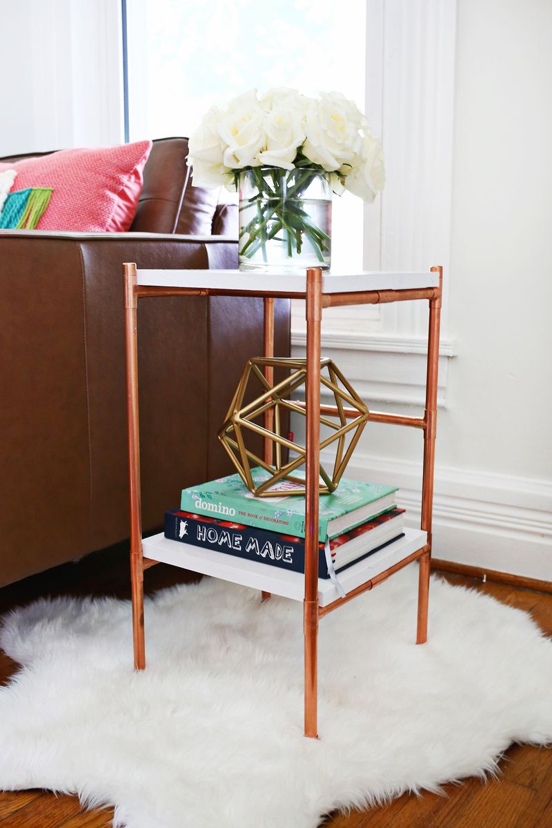 Copper Pipe Side Table