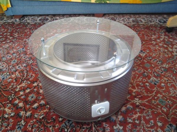 Washing machine drum table