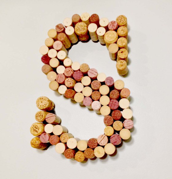 wine cork letters