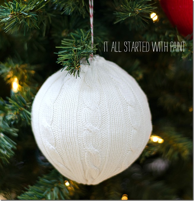 Sweater Wrapped Ornaments