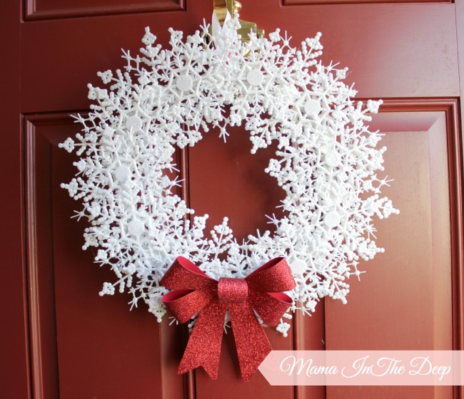 Dollar Store Snowflake Wreath
