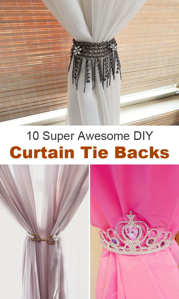 DIY Curtain Tie Backs - Unique, Functional And Decorative Ideas