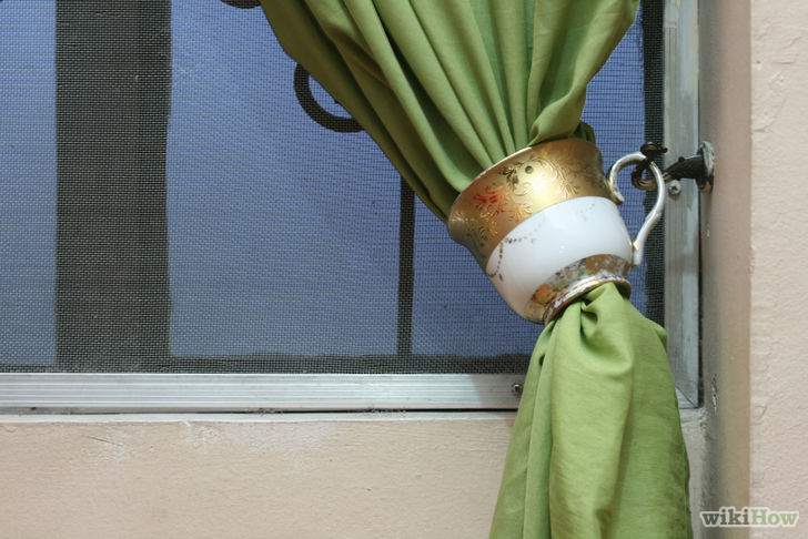 Use Teacups As Curtain Tiebacks