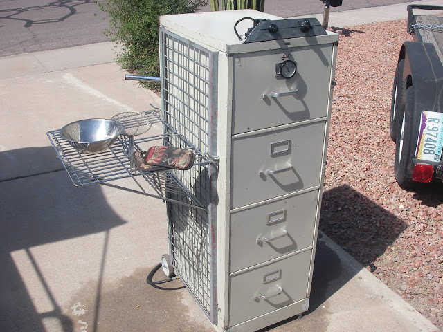 Make a Smoker from an old office filing cabinet