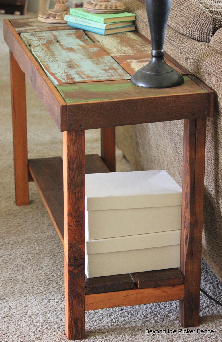 Reclaimed Scrap Wood Sofa Table