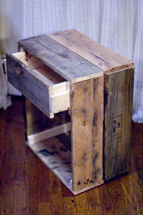 Reclaimed Wood Side Table