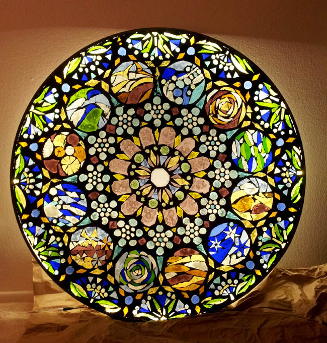 Stained Glass Mosaic Wall Light