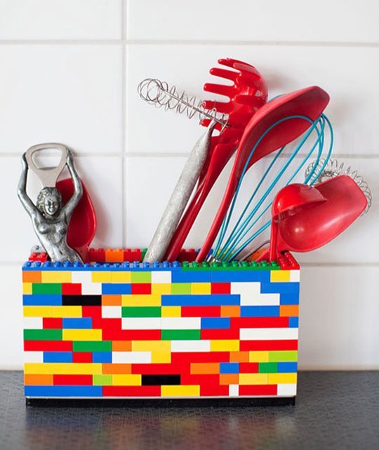 Utensil Holder Made Out of LEGOs