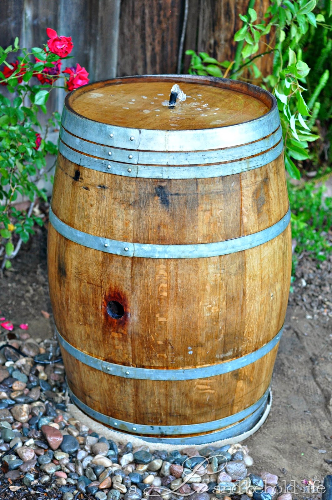 Wine Barrel Fountain