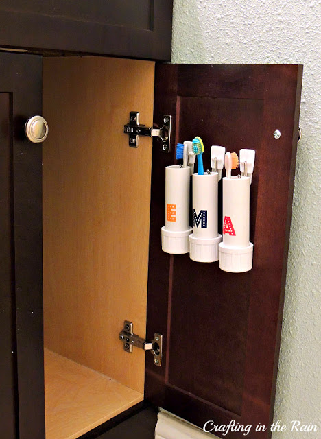 PVC Pipe Toothbrush Holder