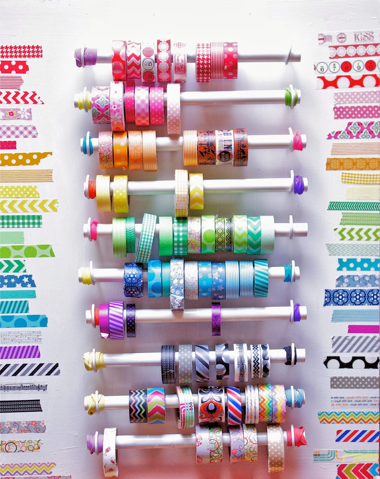 PVC Pipe Washi Tape Organizer