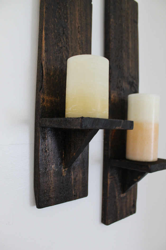 Pallet Wood Candle Sconces
