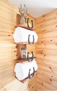 Rustic Bathroom Organizer