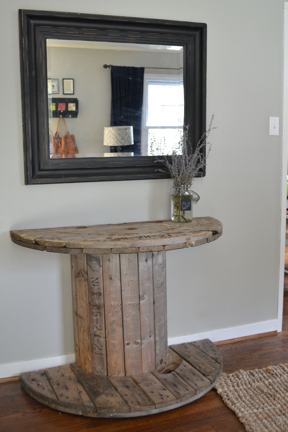 Wooden Spool Console Table