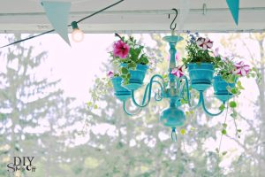 Turn a Chandelier Into a Planter