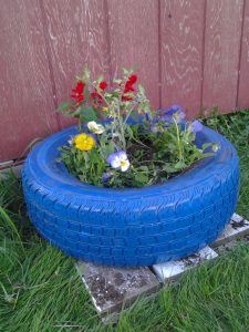 Car Tire Planter