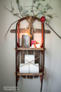Christmas Snow Sleigh Shelf
