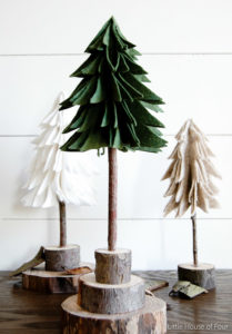Rustic Felt Christmas Trees